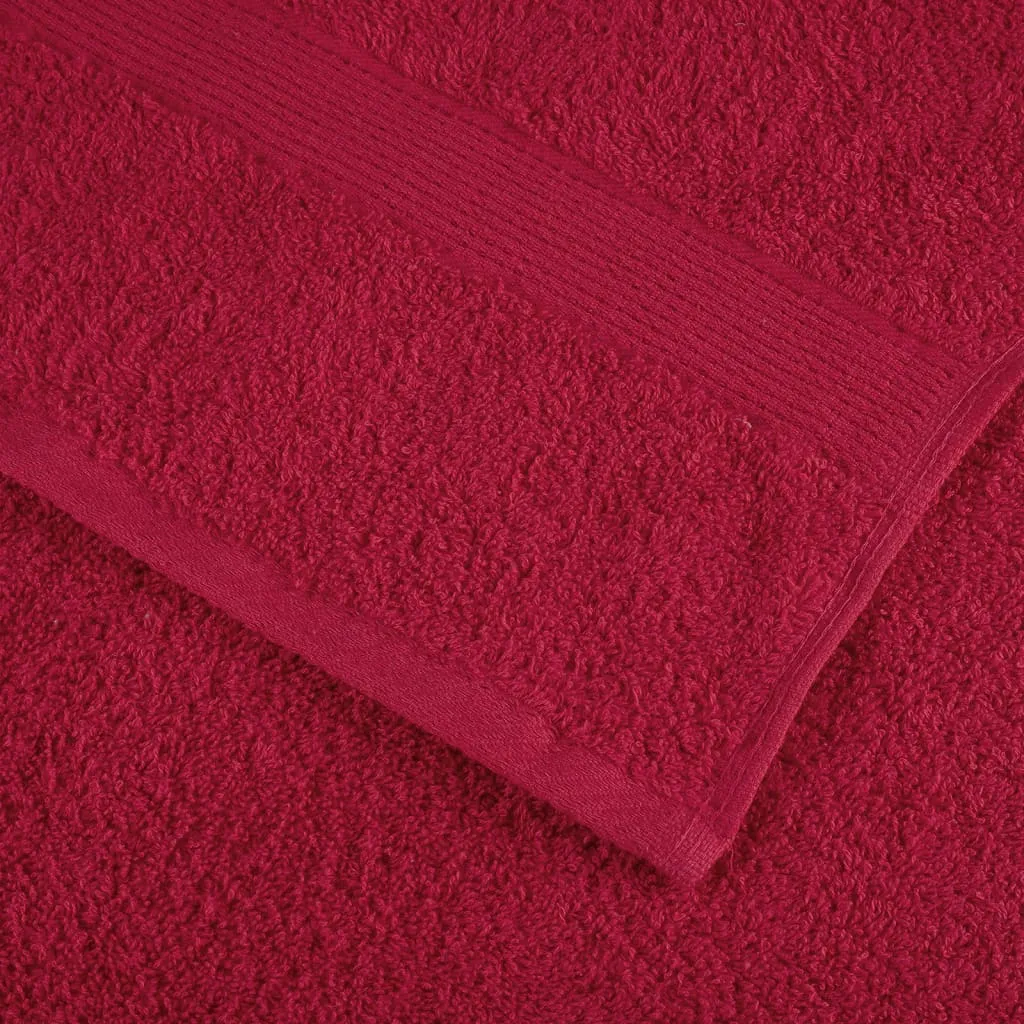 vidaXL 6 Piece Premium Towel Set SOLUND Red 600 gsm - Super Soft 100% Cotton, Highly Absorbent, Machine Washable