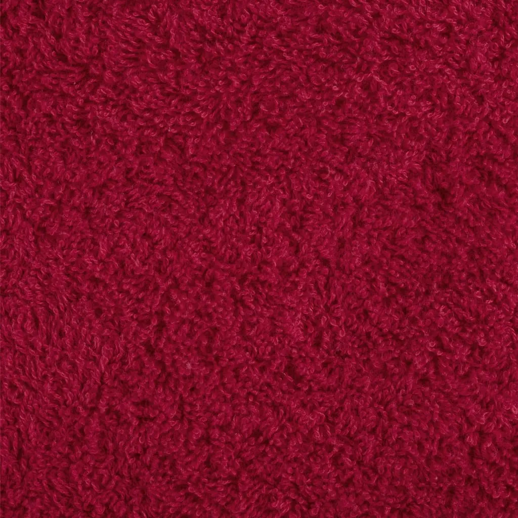 vidaXL 6 Piece Premium Towel Set SOLUND Red 600 gsm - Super Soft 100% Cotton, Highly Absorbent, Machine Washable