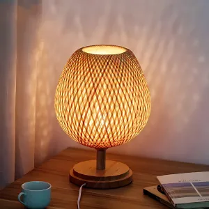 Vintage Bamboo Table Lamp