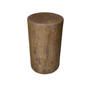 Wally Reclaimed Wood Round End Table - Espresso