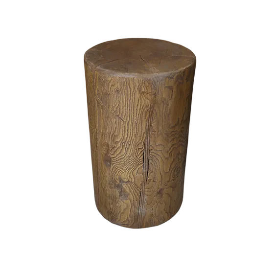 Wally Reclaimed Wood Round End Table - Espresso