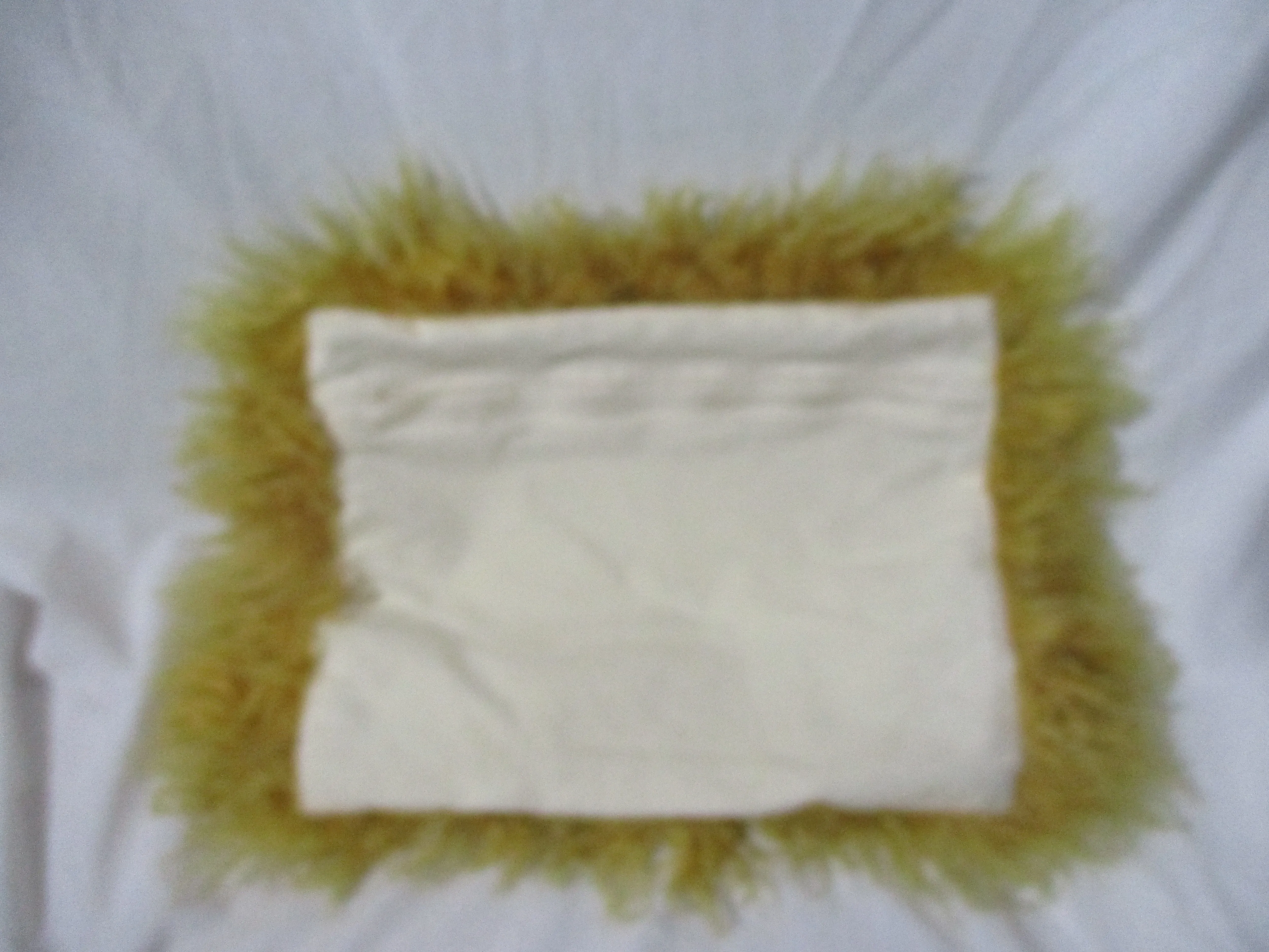 WEST ELM MONGOLIAN FUR Authentic Sham Cover Pillowcase PILLOW Shaggy 14.5x11"