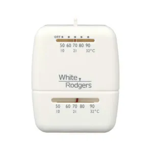 White-Rodgers 1C20-102 Economy Stat Heat Only Less Off Switch Millivolt, 12vdc & 24v 50-90F Replaces 1C20-2