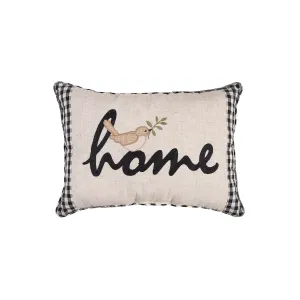 Wreathed Birds Home Oblong Pillow