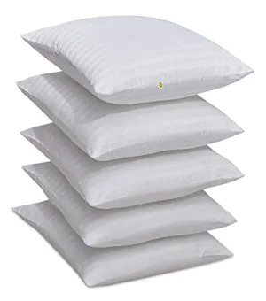 Yellow Weaves™ Microfiber Cushion Fillers 16 X 16 Inches, Set of 5 - White Color