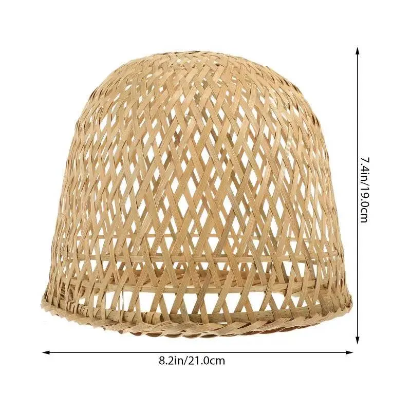 Zen Chic Bamboo Woven Lamp Shade - Handcrafted Vintage Boho Lighting