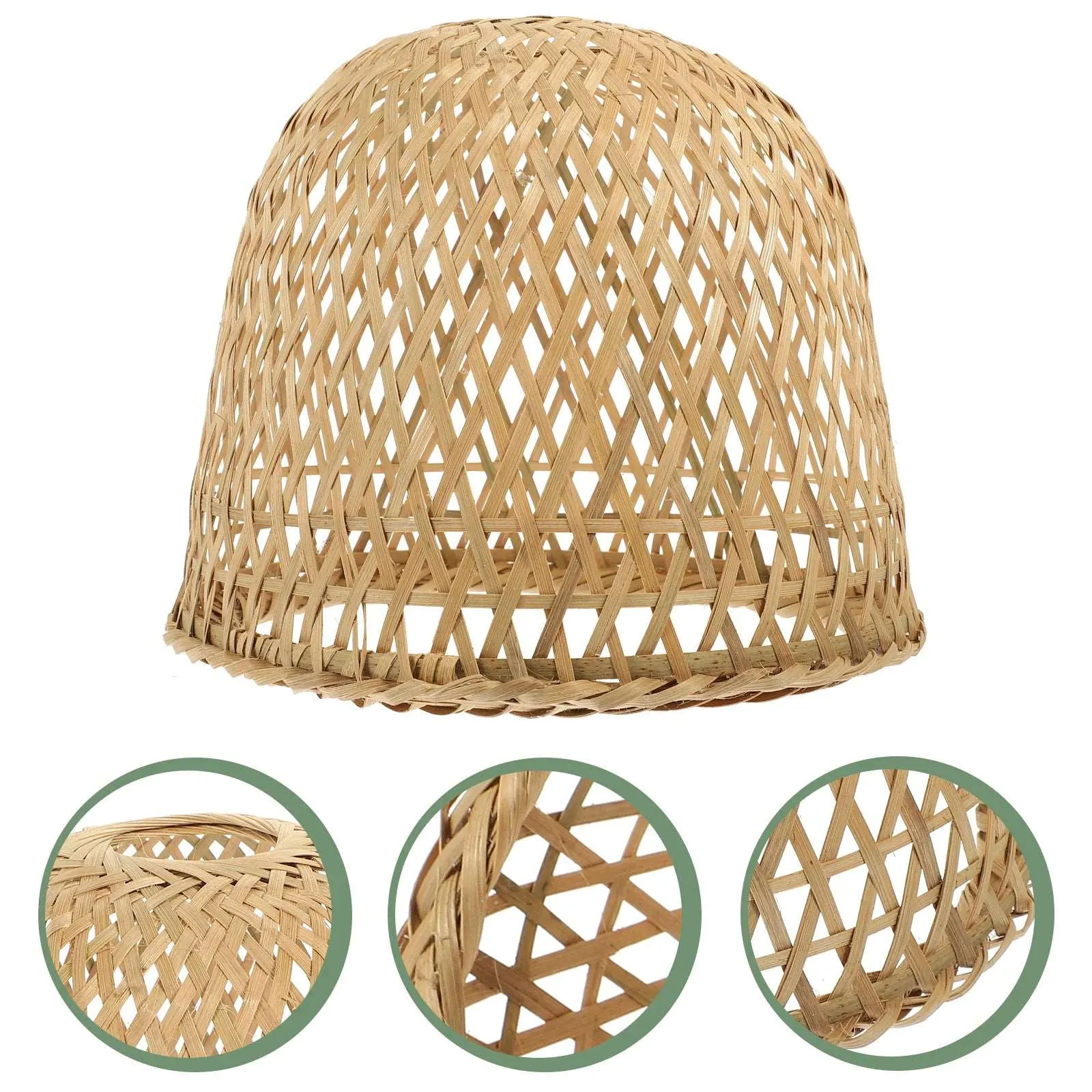 Zen Chic Bamboo Woven Lamp Shade - Handcrafted Vintage Boho Lighting