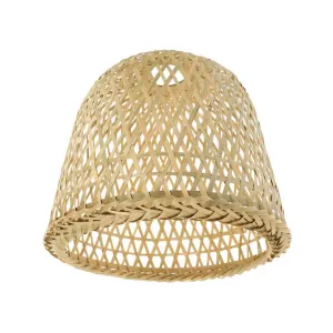 Zen Chic Bamboo Woven Lamp Shade - Handcrafted Vintage Boho Lighting