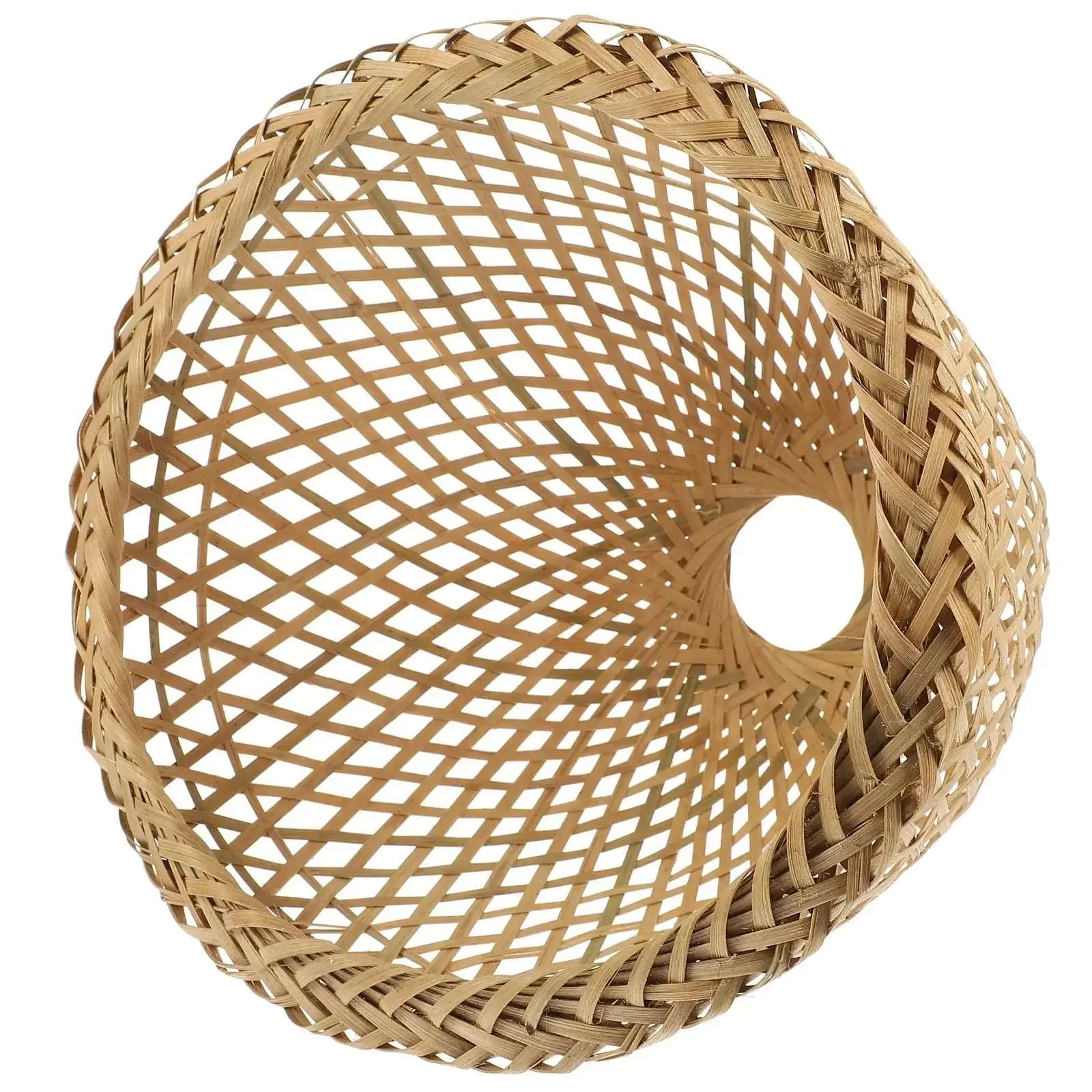 Zen Chic Bamboo Woven Lamp Shade - Handcrafted Vintage Boho Lighting